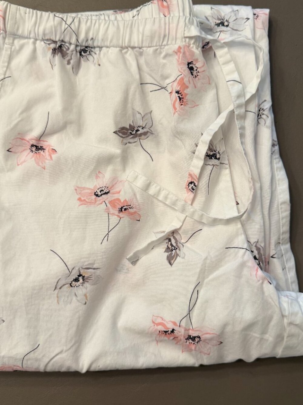 Haven Well Within Pajama Set Medium Long Sleeve Floral White Cotton - Picture 15 of 16